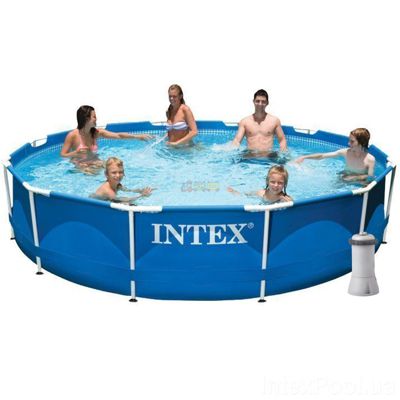 Intex 28212, Каркасный бассейн Metal Frame Pool (366х76 см)
