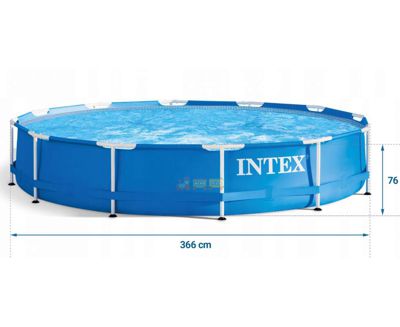 Intex 28212,Каркасный бассейн Metal Frame Pool (366х76 см)