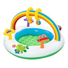 Надувний басейн дитячий з аркой та іграшками 91х58 см, Bestway 52239