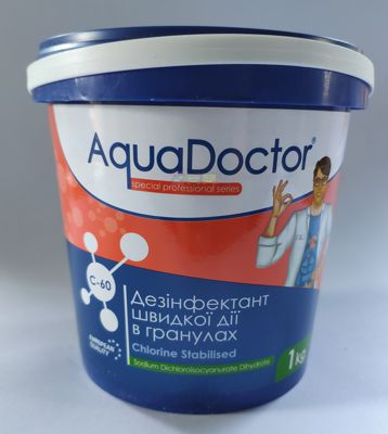 Дезинфектант на основе хлора быстрого действия AquaDoctor 1 кг (C60-1)