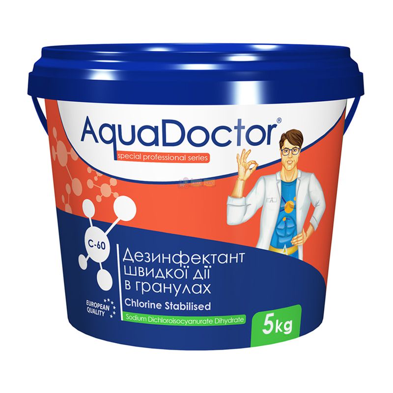 Дезинфектант на основе хлора быстрого действия AquaDoctor 1 кг (C60-1)