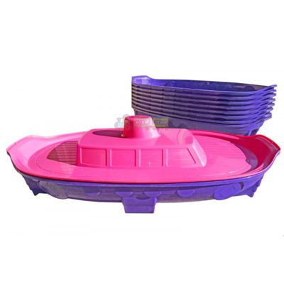 Детская Песочница-бассейн Корабль Doloni (03355/2) фиолетово-зеленая/розовая