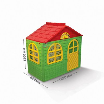 Дитячий ігровий будиночок Doloni для вулиці Зелено-червоний (02550/13)
