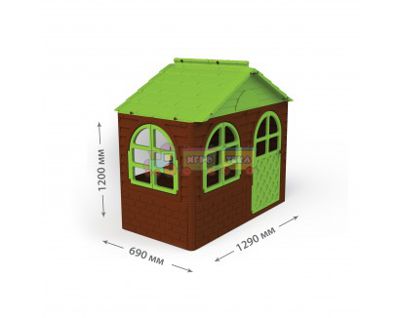 Дитячий ігровий будиночок для вулиці Doloni (02550/14) коричнево-зелений