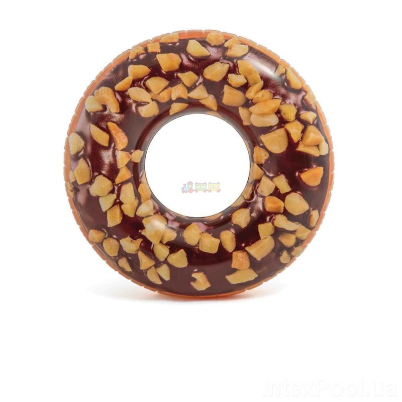 Intex 56262, Надувной круг Шоколадный пончик 114 см