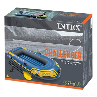 Intex 68367, Човен надувний Challenger 2 Set 236х114x41 см.