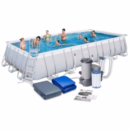 Каркасный бассейн Bestway 56474 (732х366х132 см) с картриджным фильтром, лестницей и тентом