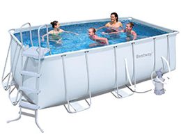 BestWay 56457, Каркасный бассейн с песочным фильтр-насосом (412х201х122 см) Гарантия 6 мес!