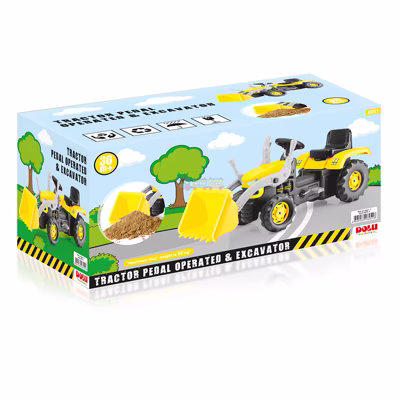 Каталка-педальная Трактор-экскаватор DOLU TOY (8051)
