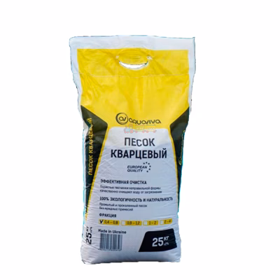 Пісок кварцовий Aquaviva 0.4–0.8 (25 кг) (Україна)