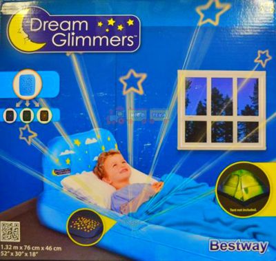 Bestway 67496, Надувная детская кровать с проектором 132х76х46 см
