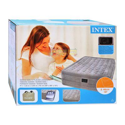Intex 66958, Надувне ліжко Ultra Plush Bed 203х152х46 см
