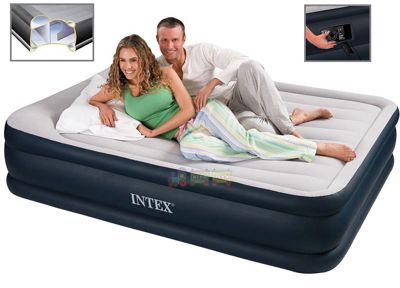 Intex 67738, Надувне ліжко із вбудованим електронасосом 203х152х48 см