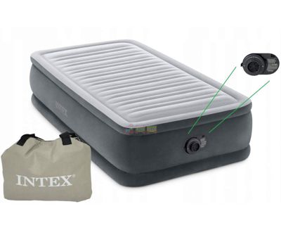 Intex 64412, Надувная кровать со встроенным электронасосом 191х99х46 см