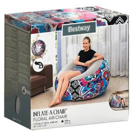 Надувне крісло 112 x 66 см, Inflate-A-Chair Floral Bestway 75111