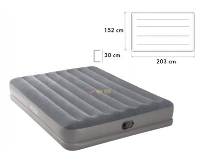 Надувная кровать Intex 64114, 152 х 203 х 30 см, встроеный электронасос от USB