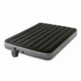 Надувний матрац Pillow Rest Classic із зовнішнім електричним насосом на батарейках 137 x 191 x 25 см Зелений Intex 64778