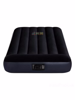 Надувной велюровый матрас с встроенным электронасосом Intex 64150
