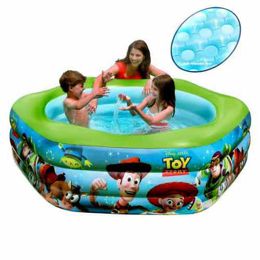 Intex 57490 - надувний дитячий басейн з трьома кільцями(191х178х61 см)