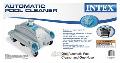 Автоматический подводный робот - пылесос для бассейнов, вакуумный пылесос Intex 28001 для очистки дна, от насоса мощностью 6 028 л/ч