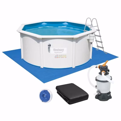 Збірний басейн Bestway Hydrium 56566 (300x122 см) з піщаним фільтром, драбиною та тентом
