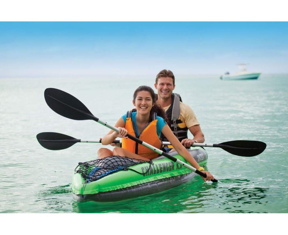 Двухместная надувная лодка-байдарка Intex 68306 Challenger K2 Kayak 3