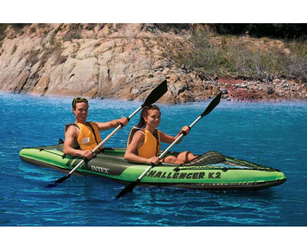 Двухместная надувная лодка-байдарка Intex 68306 Challenger K2 Kayak 5